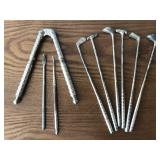 Vintage nut cracker and mini golf club stir sticks