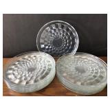 Geometric glass dish set