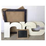 Crafting board and letters lot