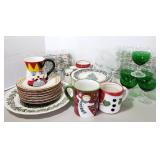 Large Christmas dish lot