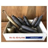 Pine cone grandfather clock weights