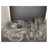Cut and etched glass collection