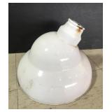 Vintage porcelain enamel light fixture