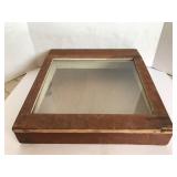 Old wood tabletop display case