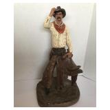 Michael Garman large vintage cowboy statue