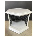 RePurposed end table storage or pet bed table