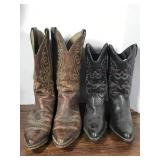 Two pairs of vintage cowboy boots