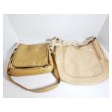 Pair of light tan purses