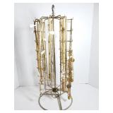 Gold chain lot on display