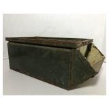 Old metal hardware bin