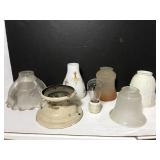 Vintage small glass light shades