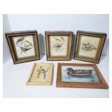 Small vintage bird art