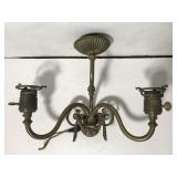 Antique brass wall sconce