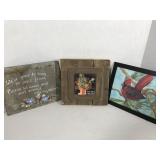 Garden themed art trio