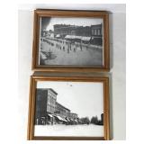 Two framed old photos of Holly, MI