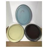 Three RePurpose painted distressed oval frames