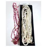 Pearl necklace lot