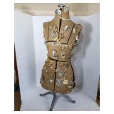 Large RePurposed antique dress form display