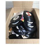 Box of 45 rpm records