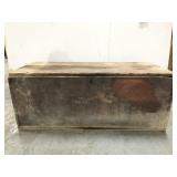 Large old dovetailed wood crate