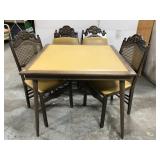 Vintage Stakemore wood folding table and chairs