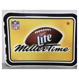 Metal NFL Miller Lite sign