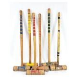 Vintage croquet mallets