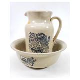 Vintage wash bowl and pitcher