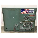 Automotive table top metal cabinet