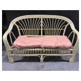 Rattan love seat sofa