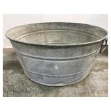Large galvanized tub
