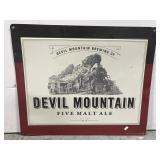 Devil Mountain metal bar sign