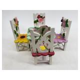 Small flower table and chairs