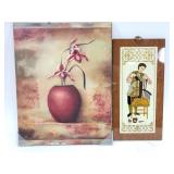 Wood plaque wall art