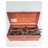 Vintage remington tool box with hand drills