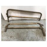 Pair of old livestock stanchions