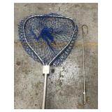 Large 9 ft fishing net & gaff hook