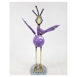 Metal spring bird statue