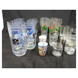 Large lot of drinking glasses
