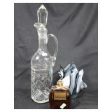Decanter and guess perfume