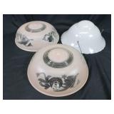 Vintage glass light covers