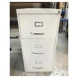 Three drawer industrial file cabinet w/ key