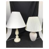 Light colored lamp pair