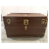 Vintage brown steamer trunk