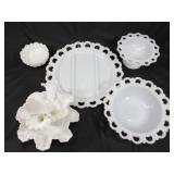 Milk glass lot