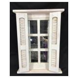 Shuttered window wall mirror
