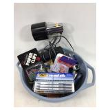 Clip on desk lamp and office supply lot