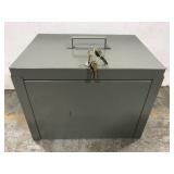 Industrial locking file box w/ keys