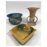 Roseville pottery trio