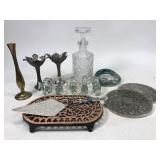 Glass and metal home entertaining collection